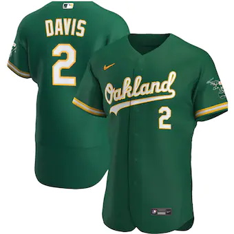 mens nike khris davis kelly green oakland athletics alterna